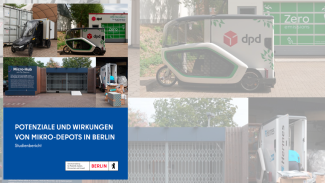 Mikro-Depots können als dezentraler letzter Umschlagpunkt vor der Feinverteilung von Sendungen an Privathaushalte und gewerbliche Empfänger eine bedeutende Rolle spielen. Häufig ermöglichen sie erst den Einsatz von E-Lastenrädern und leichten E-Nutzfahrzeugen für die Verteilung von Sendungen. 