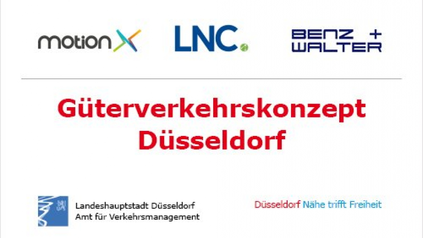 Unternehmensbeteiligung zum Güterverkehrskonzept Düsseldorf gestartet